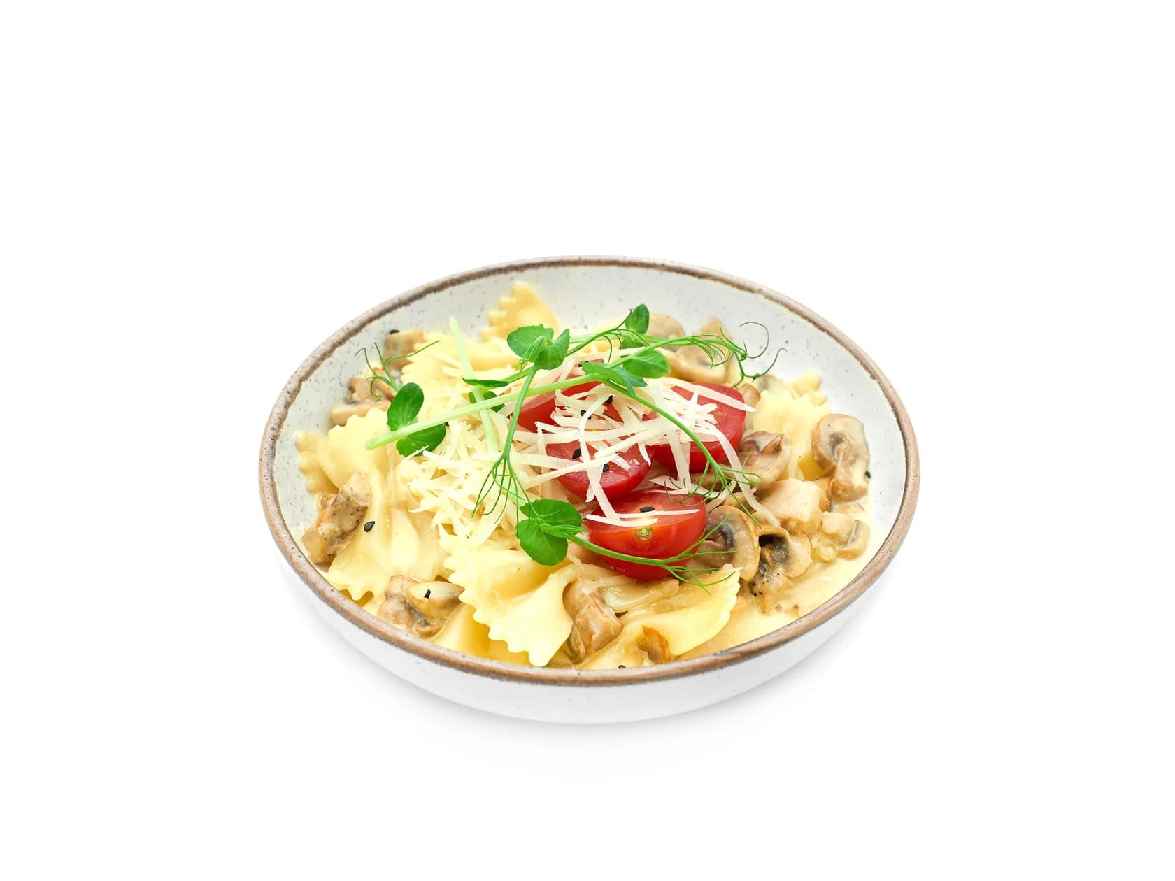 паста курица-грибы