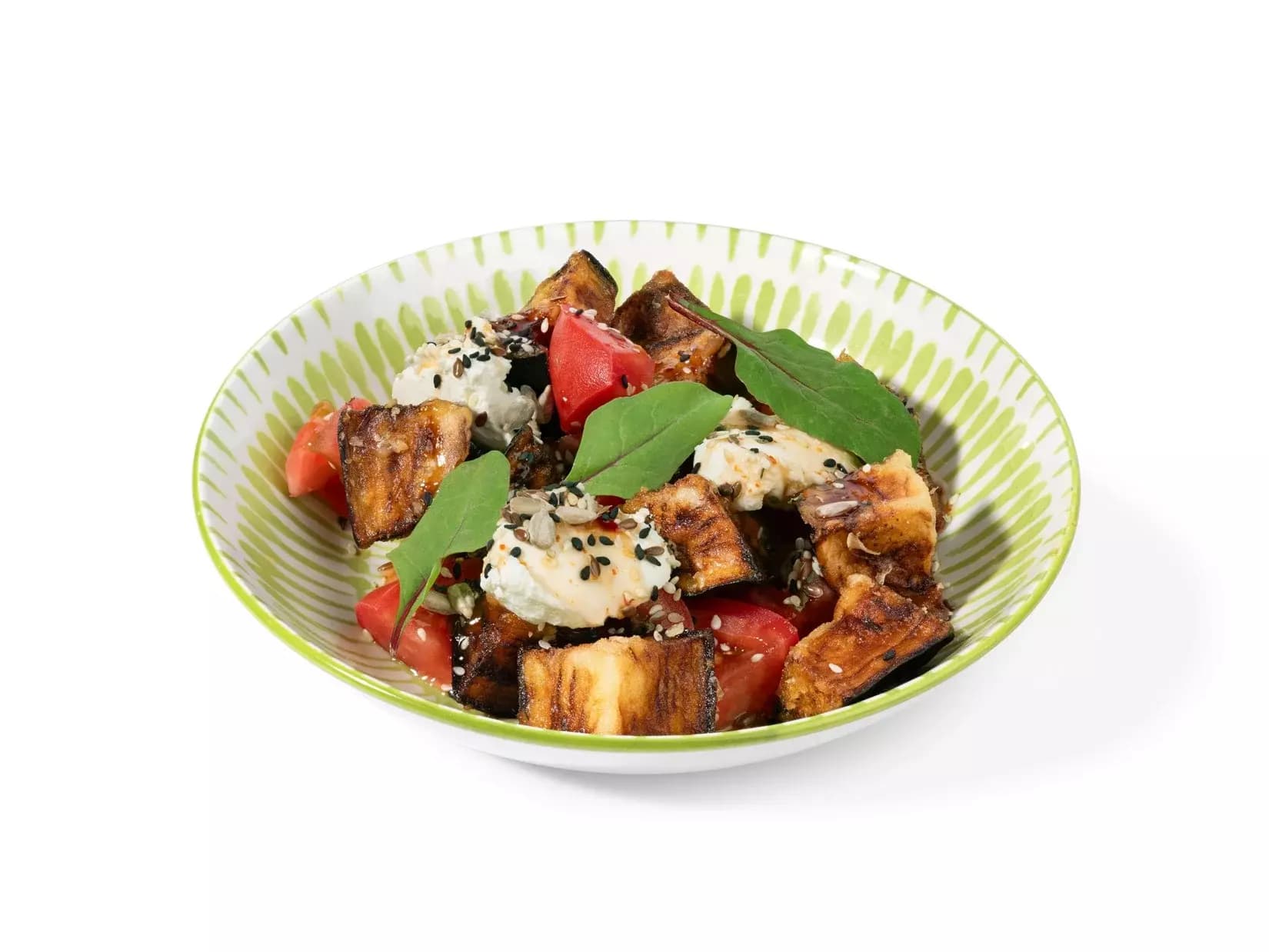 салат с хрустящими баклажанами